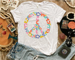 Leopard Peace Sign Screen Print High Heat Transfer J4