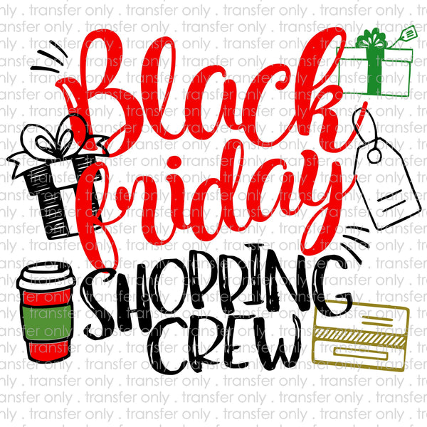 Black Friday Shopping Crew Sublimation Transfer