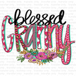 Blessed Granny Sublimation Transfer
