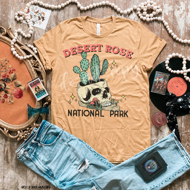 Desert Rose Screen Print High Heat Transfer A7