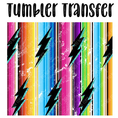 Lightning Skinny Tumbler Seamless Sublimation Transfer