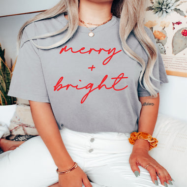 Merry + Bright Screen Print Transfer U32