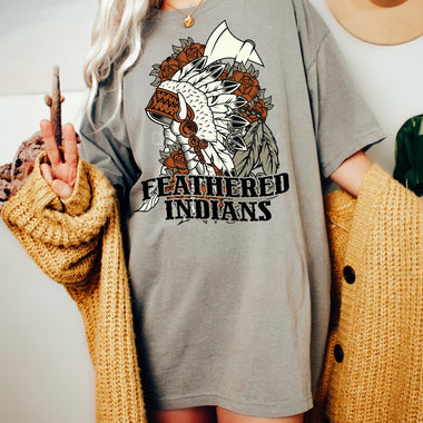 "No restocks" Feathered Indian Screen Print High Heat Transfer U144