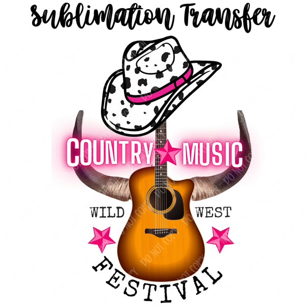 Country Music Festival Sublimation Transfer