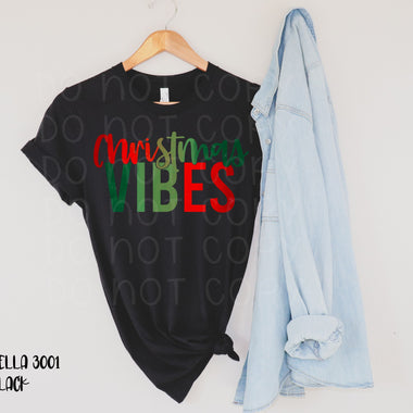 "No Restocks" Christmas Vibes Watercolor Screen Print Transfers *High Heat* J24