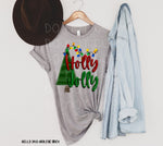 Holly Jolly Tree Screen Print High Heat Transfer W106