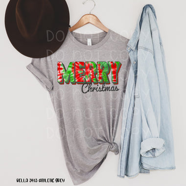 "No Restocks" Merry Christmas Tie Dye Screen Print Transfers *High Heat* K39