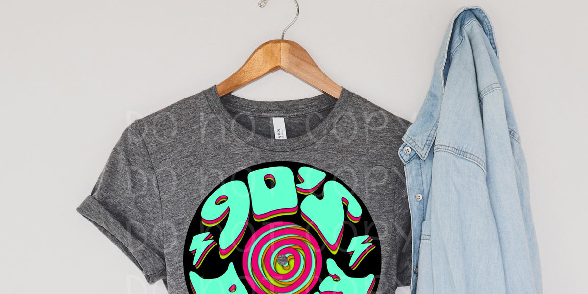 90s baby Screen Print Transfer High Heat V53 Wills Creek Designs