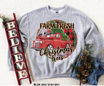 “No restocks” Farm Fresh Christmas Trees Red Truck Screen Print High Heat Transfer R74