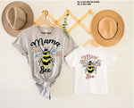 Mama Bee & Mini Bee Screen Print High Heat Transfer