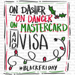 On Dasher Mastercard and Visa Sublimation Transfer