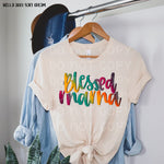 Blessed Mama Watercolor Screen Print Transfers *High Heat* S15