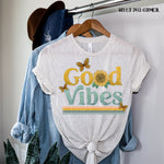 Good Vibes Butterfly Screen Print Transfer High Heat T32