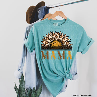 Mama Sunflower Screen Print High Heat Transfers S46