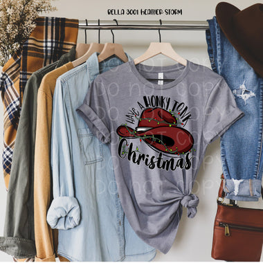 "No Restocks"Have a Honky Tonk Christmas Screen Print High Heat Transfer U79