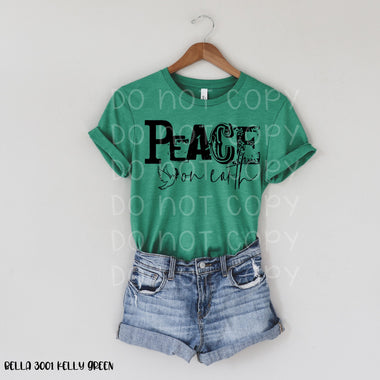 "No Restocks" Peace On Earth Screen Print Transfer