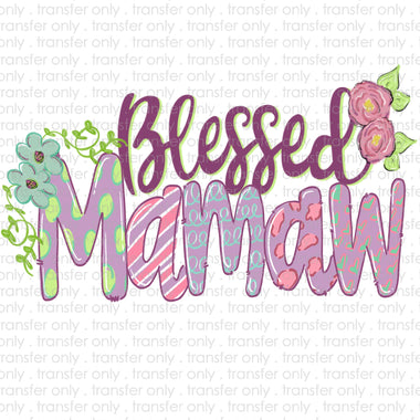 Blessed Mamaw Sublimation Transfer