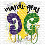 Mardi Gras Beads Sublimation Transfer