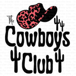 The Cowboys Club Sublimation Transfer