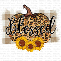 Blessed Fall Plaid Pumpkin Sublimation Transfer