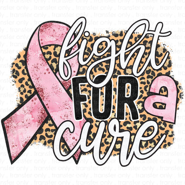 Fight For A Cure Leopard Sublimation Transfer