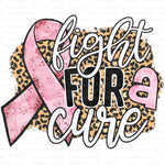 Fight For A Cure Leopard Sublimation Transfer