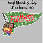 Custom Mascot Pennant Football Flag Vinyl Sticker