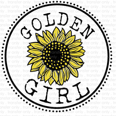 Golden Girl Sunflower Sublimation Transfer