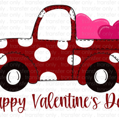 Valentine's Day Truck Red Sublimation Transfer