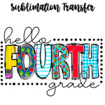 Hello Fourth Sublimation Transfer