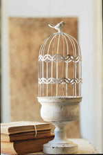 Wire Perch Free Cream 17" Birdcage