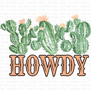 Howdy Cactus Sublimation Transfer