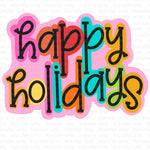 Happy Holidays Colorful Sublimation Transfer