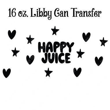 Happy Juice 16 oz. Libby Beer Can Sublimation Transfer Wrap