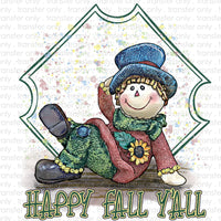 Happy Fall Scarecrow Sublimation Transfer