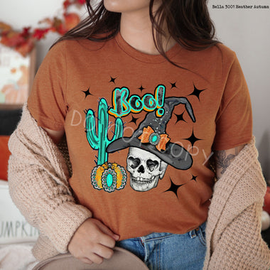 “No restocks” Boo Skeleton Hat Screen Print High Heat Transfer T65