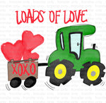 Loads of Love Tractor Sublimation Transfer