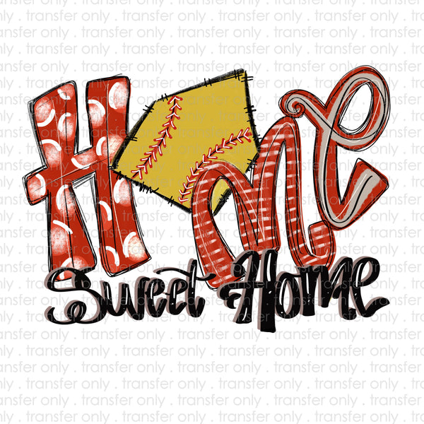 Home Sweet Home Softball Sublimation Transfer
