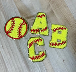Softball Gold Chenille Letters 2.75"