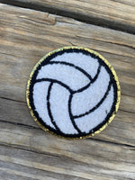 Volleyball Gold Glitter Chenille Letters