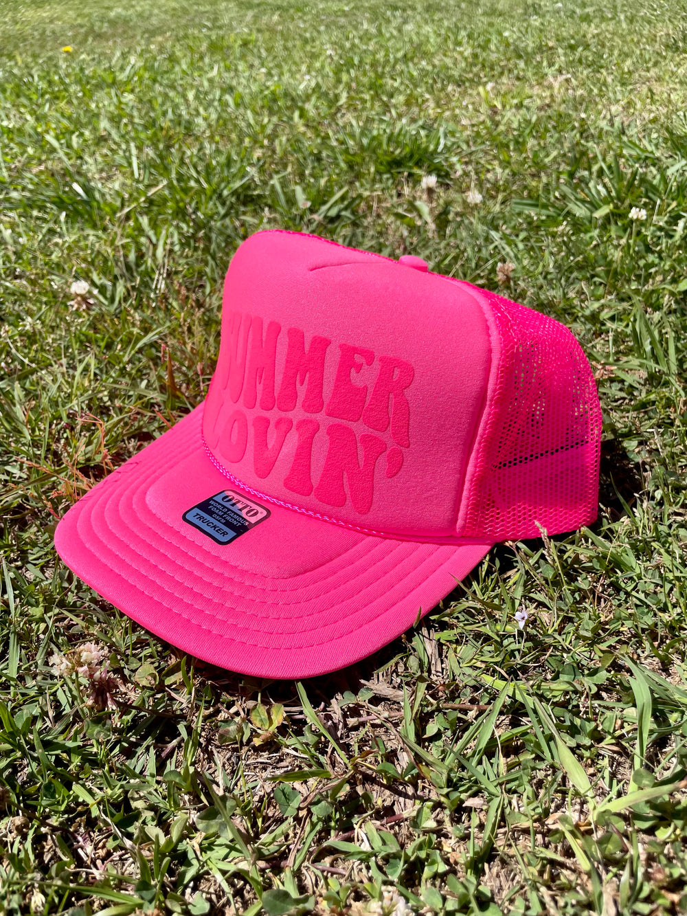 Pink Rv Hat Summer Lovin Neon Pink Trucker Hat – Wills Creek Designs