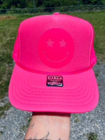 Happy face Neon Trucker Hat