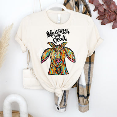 Life is Better with Goats Screen Print High Heat Transfer W128