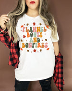 "No restocks" Flannels Boots Bonfires Screen Print High Heat Transfer T19