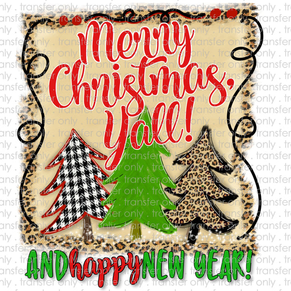 Merry Christmas and Happy New Year Sublimation Transfer