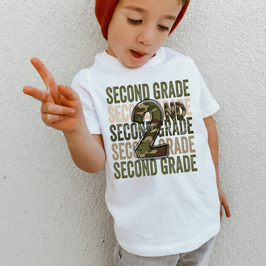 2nd Grade Camo 9” Screen Print High Heat Transfer U47