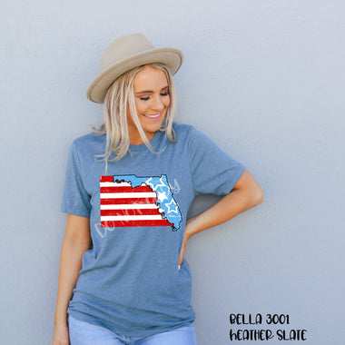 *No Restocks* Florida Flag Screen Print Transfer *High Heat* W48