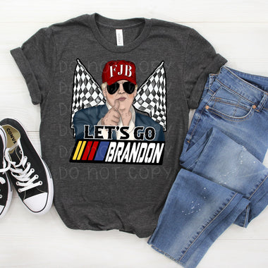 Let's Go Brand*n Trump Screen Print High Heat Transfer T64