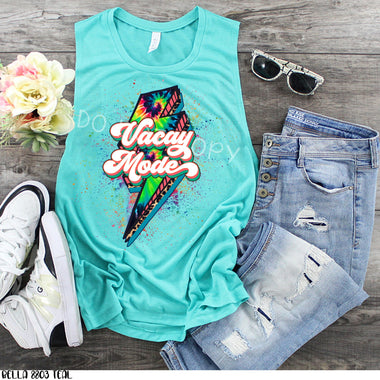 Vacay Mode Bolt Screen Print High Heat Transfer U25