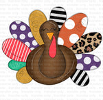 Funky Cute Turkey Sublimation Transfer